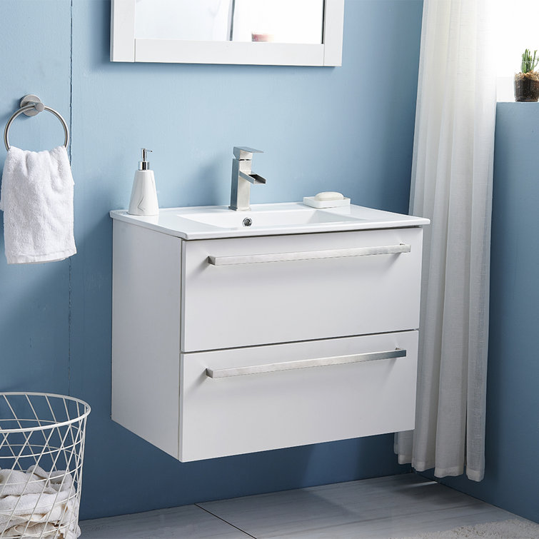 Ebern Designs 30" WallMounted Single Bathroom Vanity Set Wayfair